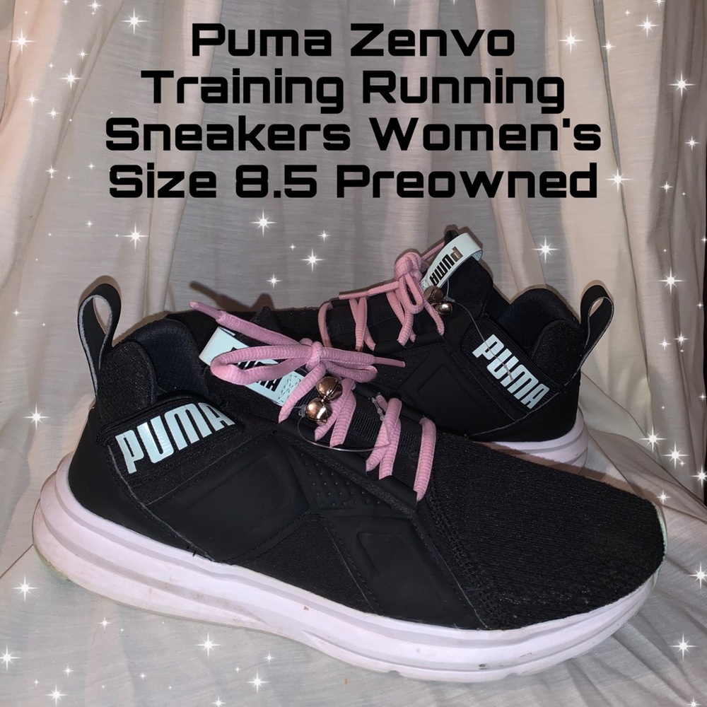 Puma Zenvo Training Running Sneakers Size 8.5 Women’s Black Pink Green